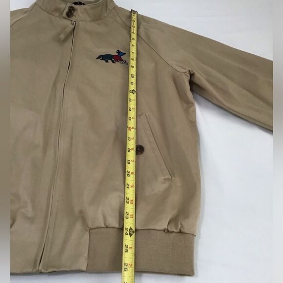 Parra Anxious Dog Jacket Tan Bomber Jackets Size Medium - Picture 14 of 16